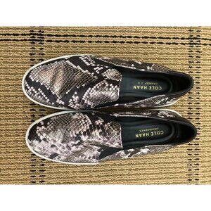 COLE HAAN Grandseries Snakeskin Leather Slip Ons Size 9